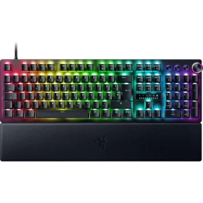 Obrázek Razer Huntsman V3 Pro analogová optická elektronická sportovní klávesnice Snap Tap &amp; Rapid Trigger (režim rychlého ohně, multifunkční otočný regulátor, klávesové krytky Doubleshot PBT) rozložení