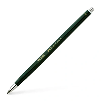 Obrázek FABER CASTELL 139411 tužka na náplň TK 9400, tloušťka tuhy: 2 mm, stupeň tvrdosti: H, barva dříku: zelená
