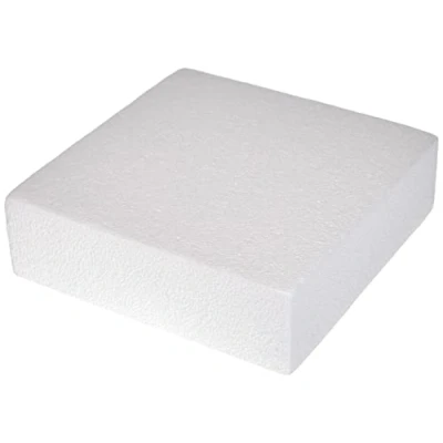 Obrázek Decora POLYSTYRENE Square 25X25X7,5H Polystyrol, quadratisch, 25 x 7,5 cm, Polistirolo, weiß, 7.5 cm