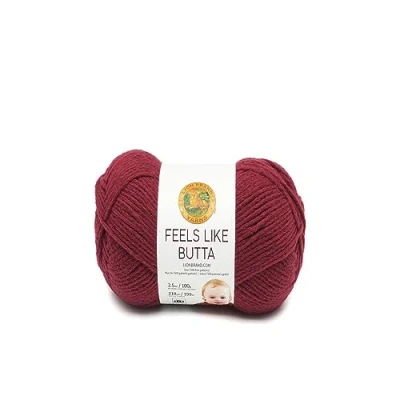 Obrázek Lion Brand Yarn Company 215138 fühlt sich an wie Butta Garn, Cranberry, ein Knäuel.