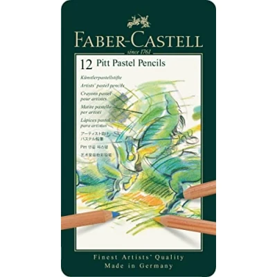 Obrázek Faber Castell 112112 barevná tužka PITT PASTELL, 12 ks kovové pouzdro