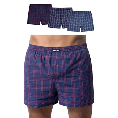 Obrázek Snocks American 3 PACK Trenýrky, Muži, Velikost: XL, Big check