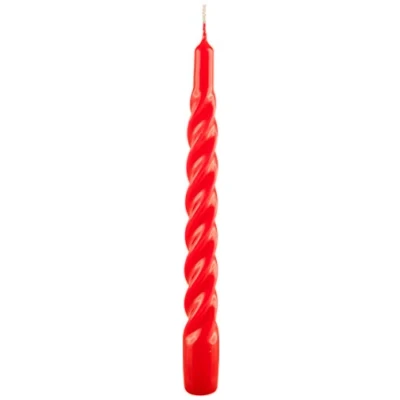 Obrázek Cereria di Giorgio risthò Kerzen TORTIGLIONE lackiert, Wachs, Rot, 2.2 x 21 cm, 3 Einheiten
