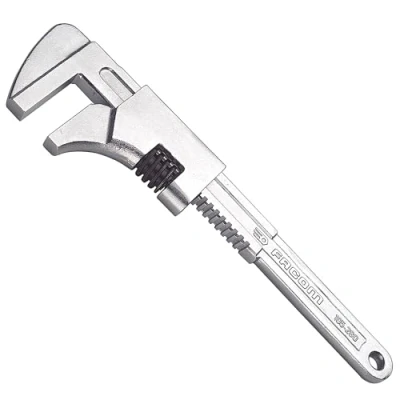 Obrázek FACOM Schraubenschlüssel mit Zahnstange 105.280 (verstellbare Spannweite bis 70mm, Länge 280mm, Chrom satiniert, robuster Schlüssel für schwere Arbeiten im Baugewerbe, Landwirtschaft, Baustelle)