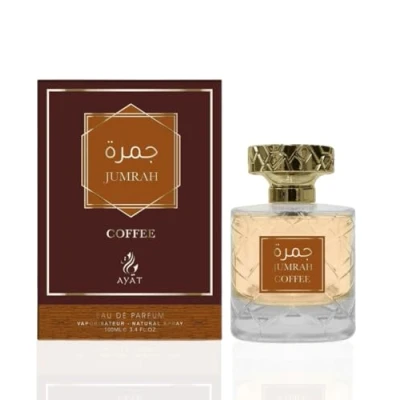 Obrázek KHAMRAAH Parfum 100 ml Made in Dubai s tóny koření Amber vanilková skořice a dřevo orientální EDP perfektní pro ženy muže (káva)