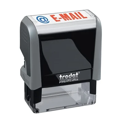 Obrázek Trodat Office Printy 4912 samobarvicí textové razítko, text e mail, barva otisku modro červená, 47 x 18 mm