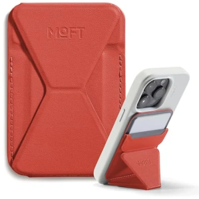 Obrázek MOFT MagSafe Wallet stojan pro iPhone 16/15/14/13/12 série kompatibilní s MagSafe, MOVAS Vegan kožený magnetický na mobilní telefon se 3 pozorovacími úhly, 2 držáky karty (zásada)