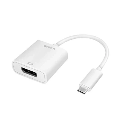 Obrázek LogiLink UA0246A USB C (3.2 Gen 1x1) na DisplayPort Adapter, rozlišení 4K/60Hz Pro Windows 8/10, Mac OS X (vč. modelů MacBook od 2016), Chrome a Android