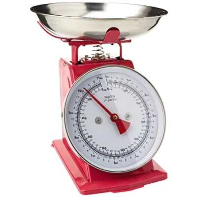 Obrázek Premier Housewares Retro Kitchen scale 5 kg, Tmavorůžová, 26 x 21 22 cm