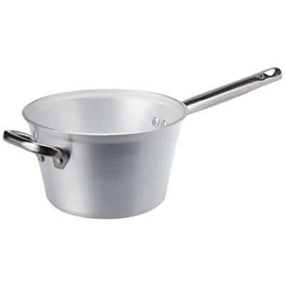 Obrázek Pentole Agnelli Kettle pro Polenta, z hliníku, tloušťka 5 mm, s násadou A rukojeť ušlechtilé oceli, Stříbrná, stříbrná/černá, 18 cm