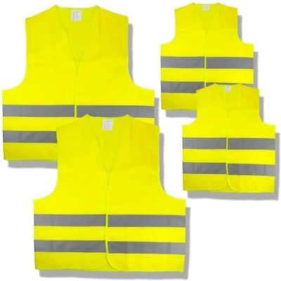 Obrázek Cartrend 50252 výstražné vesty 4dílná rodinná sada, 2 x dospělí a pro děti