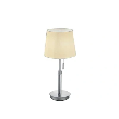 Obrázek Trio Leuchten Stolní lampa Lyon 509100107 kov, nikl matný, látkové stínidlo