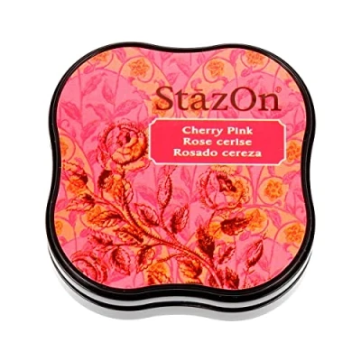 Obrázek Tsukineko Stazon Midi razítkovací polštář, Cherry Pink, syntetický materiál, 5,8 x 1,5 cm