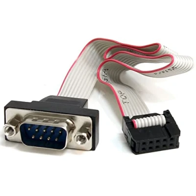 Obrázek StarTech.com 10 pinová základní deska pinheader na sériovém kabelu DB9 interní RS232 adaptér 40cm