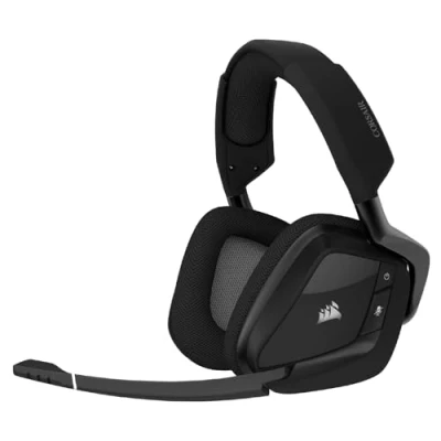 Obrázek Corsair Void Elite RGB Headset (7.1 Surround Sound, Ultra nízká latence, roz řemencí, 12 metrů, všesměrový mikrofon, Imnidirectional Icue osvětlení, pro PC a PS4) uhlík