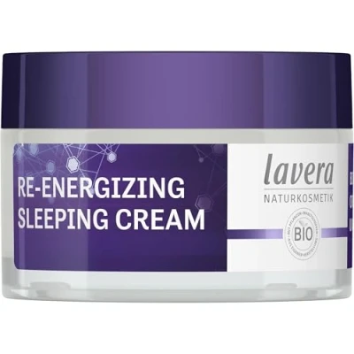 Obrázek lavera Re Energizing Sleeping Cream přírodní obnova buněk revitalizuje vzhled pokožky hydratační veganská kosmetika 50 ml