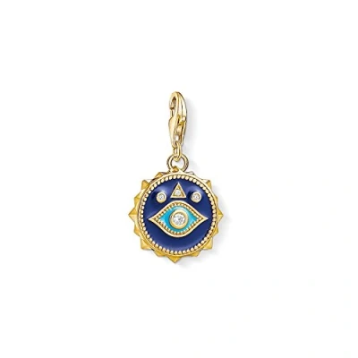 Obrázek Thomas Sabo Dámský elegantní přívěsek modré nazar oko Charm Club 925 Sterlingové stříbro 1663 565 32, stříbro, Kubická zirkonie