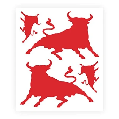 Obrázek 4R Quattroerre.it 15741 Vorgeschnittene Aufkleber Stier, Rot, 13.5 x 16 cm