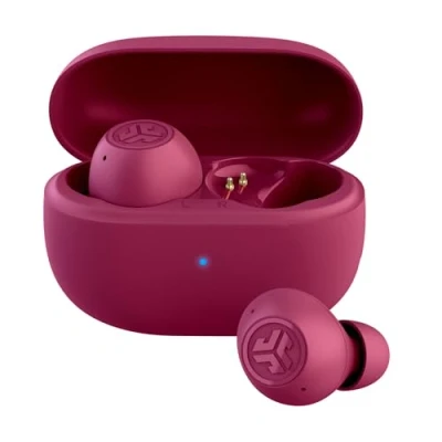 Obrázek JLab Go Pop ANC In Ear sluchátka Bluetooth, Active Noise Cancelling bezdrátová 24+ hodin přehrávání, True Wireless Earbuds, IP55 odolná proti potu, multibodová, fuchsiová