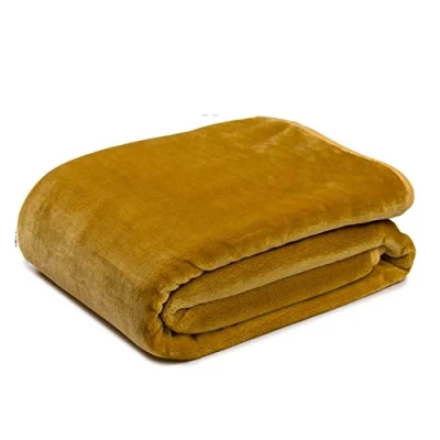 Obrázek Gözze Premium kašmírový pocit bytová a hebká deka, 500 g/m², 130 x 170 cm hořčice