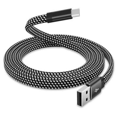 Obrázek Magtame USB C kabel, magnetický A na 1M, plochý, spirálový nabíjecí kabel USBC, typ rychlonabíjecí kompatibilní se Samsung Pro i Phone 15 Plus Max, černý