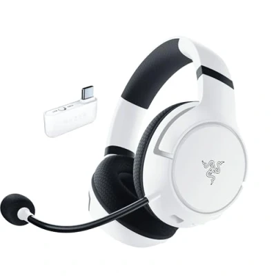 Obrázek Razer Kaira HyperSpeed Kabelloses Multiplattform Gaming Headset für Xbox (HyperSpeed Wireless, Triforce 50 mm Treiber, HyperClear Kardioiden Mik, FlowKnit Memory Foam Ohrpolster) Weiß