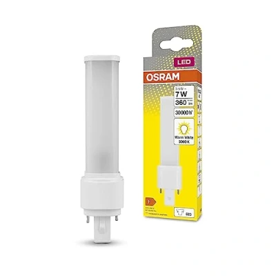 Obrázek OSRAM DULUX LED S7 EM, G23, 3,5 W, 360 lm, 3000 K, barva teplé bílé barvy, náhrada za běžné kompaktní zářivky s 2pólovou paticí extrémně dlouhá životnost, žádná doba zahřívání