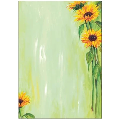 Obrázek SIGEL DP694 papír s motivem &quot;Sunflower&quot;, dopisní 90 g, DIN A4, 25 listů, z udržitelného papíru