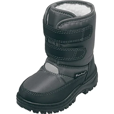 Obrázek Playshoes Unisex Dětské zimní Bootie sněžnice, Šedá suchý zip