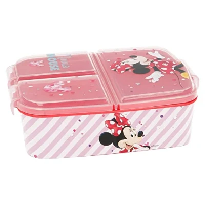 Obrázek Minnie Mouse (Disney) 3 Fächer Kinder Sandwich Box Snack Dekorierte Lunch ,1 Stück (1er Pack), Maus Disney