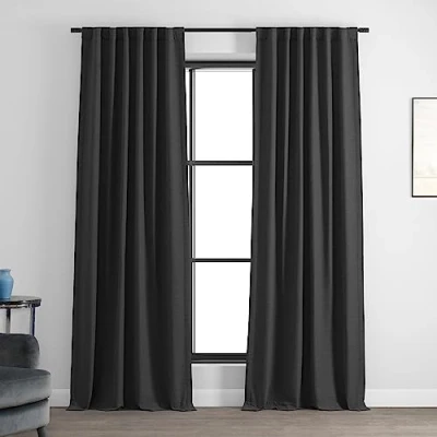 Obrázek HPD Half Price Drapes BOCH PL1703 120 Bellino Raumverdunklungsvorhang, Polyester Mischung, Geräucherter Trüffel, 50&quot; W x 120&quot; L (Pack of 1)