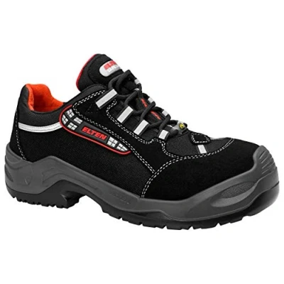 Obrázek ELTEN Sicherheitsschuhe SENEX AL ESD S3, Damen und Herren, Textil, Aluminiumkappe (leichter als Stahlkappe), leicht, sportlich, Schwarz/Rot, Größe: 42