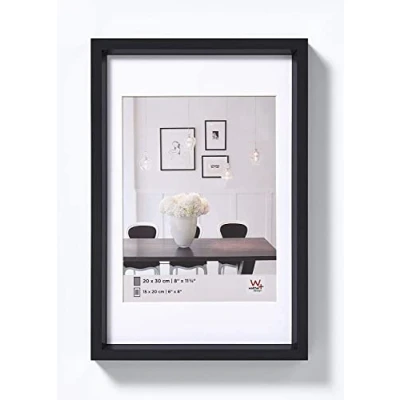 Obrázek walther design Rámeček černý 30 x 40 cm s paspartou, Steel Style plastový rám ES040B