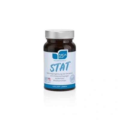 Obrázek NICApur mediBalance STAT I doprovod mikroživin při užívání statinolu s ubiquinolem, hořčíkem, selenem, niacinem a vitamíny B1, B2, B6 D čistá substance bez přísad 30 kapslí