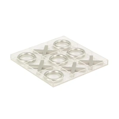 Obrázek Deco 79 77627 Tic Tac Toe, Eisen, Transparent, 12&quot; x 1&quot;