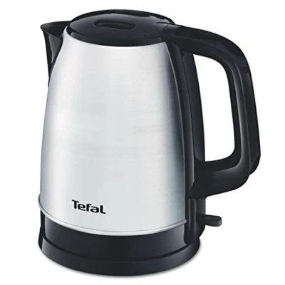 Obrázek Tefal Rychlovarná konvice KI150D 1,7 litru 2400 wattů bezdrátová podstavec 360 Vyjímatelný filtr proti vodnímu kameni ušlechtilá ocel/černá