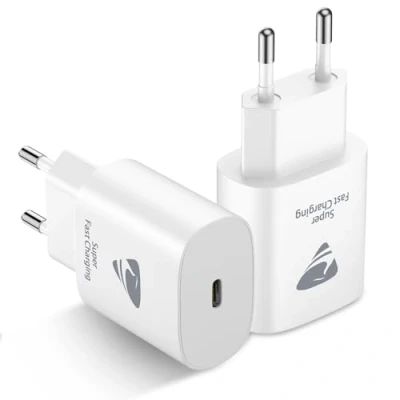 Obrázek USB C adaptér, balení 2 ks nabíječka Pro iPhone 16/15/15 Pro/15 Max/14 13 12 11 iPad Samsung, 25W síťový zdroj mobilní telefon rychlonabíječka zástrčka síťová