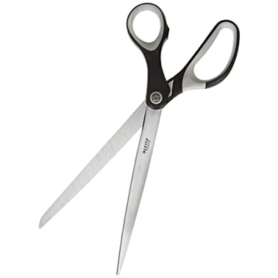 Obrázek Leitz Titanové nůžky, vysoce kvalitní nůžky pro domácnost s ergonomickou rukojetí, čepele z nerezové oceli, domácnost, kancelář a školu, délka 26 cm, černé, 54186095