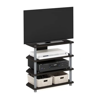Obrázek Furinno TV Schrank mit 4 Ablageflächen, holz, Espresso/Schwarz, 37.08 x 58.93 cm