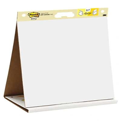 Obrázek Post it Super Sticky Meeting Charts, balení s 1 blokem, 20 listy, 584 mm x 508 mm, barva: bílá samolepicí flipchartový papír pro brainstormings všude