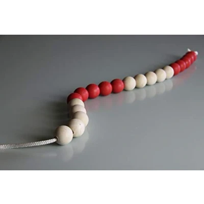 Obrázek WISSNER 80255 aktiv lernen 20er Riesen Rechenkette rot/weiss RE Wood