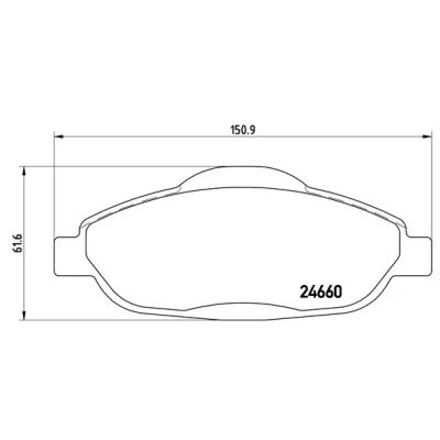 Obrázek Brembo P 61 101 sada brzdového obložení, kotoučová brzda (4dílná)