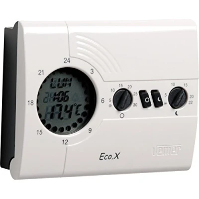 Obrázek VEMER VN161600 Eco.X D chronothertermostat na stěnu, provoz baterie, bílý, normální
