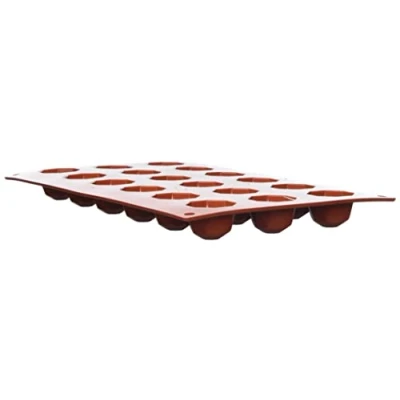 Obrázek Silikomart SF048 Diamant Silikonform, Durchmesser 35 mm, Höhe 23 Silikon, Terracotta, S