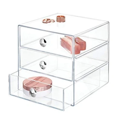 Obrázek Organizér se 3 přihrádkami od InterDesign, 35300M4EU, průhledný, 4 ks, Průhledné, 1 kus