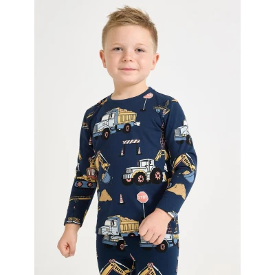Obrázek Lindex Trucks 2 PACK Top s dlouhým rukávem pro děti, Velikost: 122, Dark blue