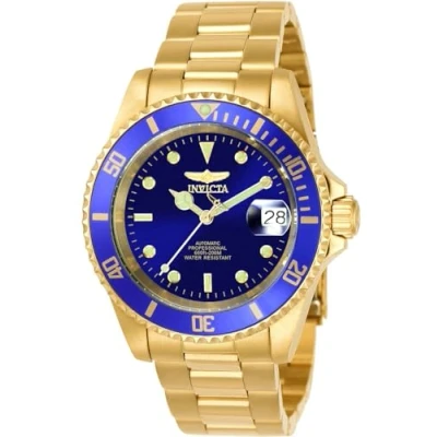 Obrázek Invicta Pro Diver ušlechtilá ocel pánské automatické hodinky, zlatá / modrá, Hodinky