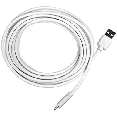 Obrázek System S 5 m metrů micro USB kabel nabíjecí v bílé barvě