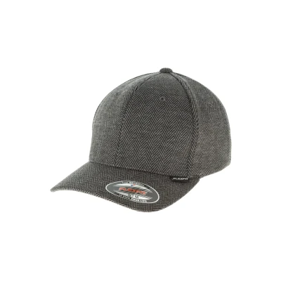 Obrázek Flexfit Heringbone Melange Kšiltovka, Velikost: S/M, Black/grey