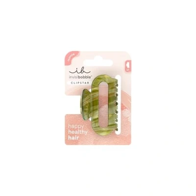 Obrázek invisibobble CLIPSTAR Evergreen spona do vlasů 1 Medium Hair Claw elegantní vlasový doplněk s organickými tvary v syté zelené, středně velké trendový vzhled, bezpečné držení, zdravé vlasy